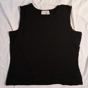 Black sleeveless top